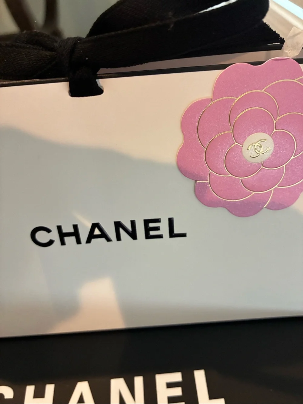 Chanel magnetic boxes and ribbon